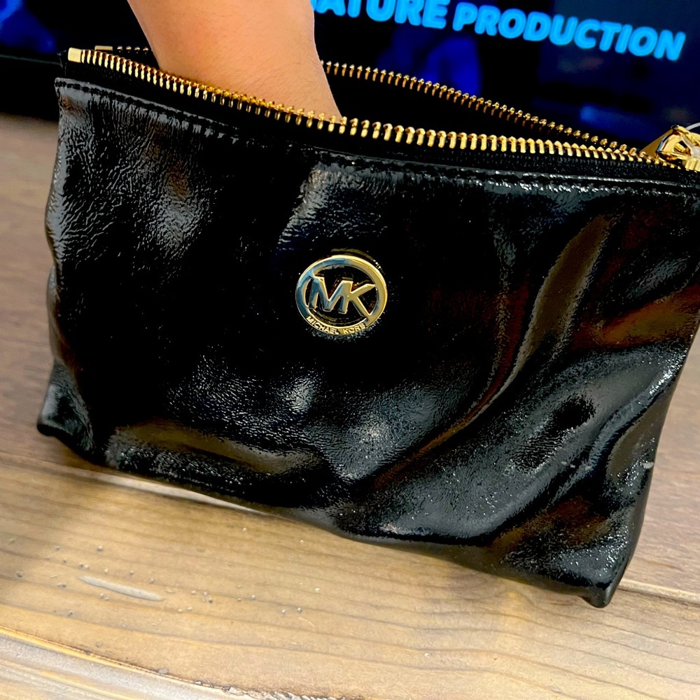 Shiny leather Michael Kors Cosmetic Bag